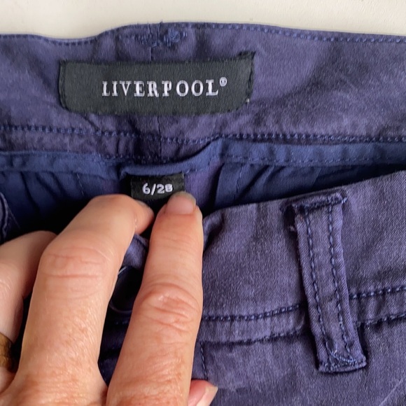 Liverpool Jeans Co. Girlfriend Chino Size 6 Blue - Picture 4 of 6